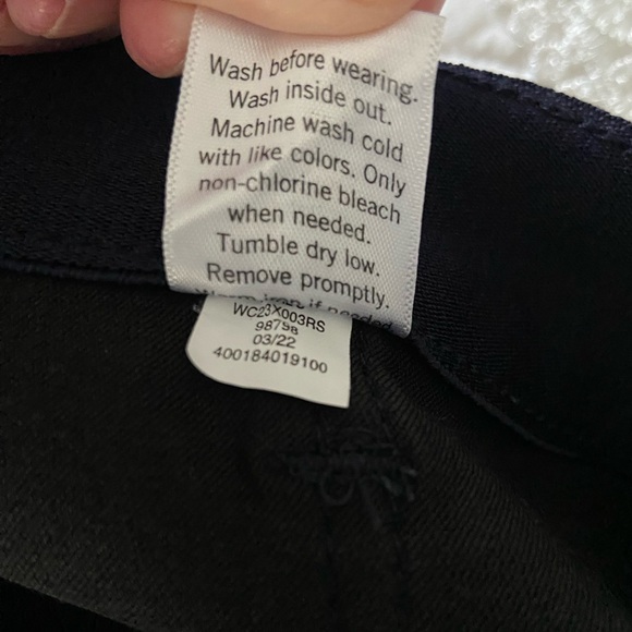 Croft & Barrow Utility Pants Tapered Leg Midrise Navy Stretch Waist Size 6 - Picture 5 of 12